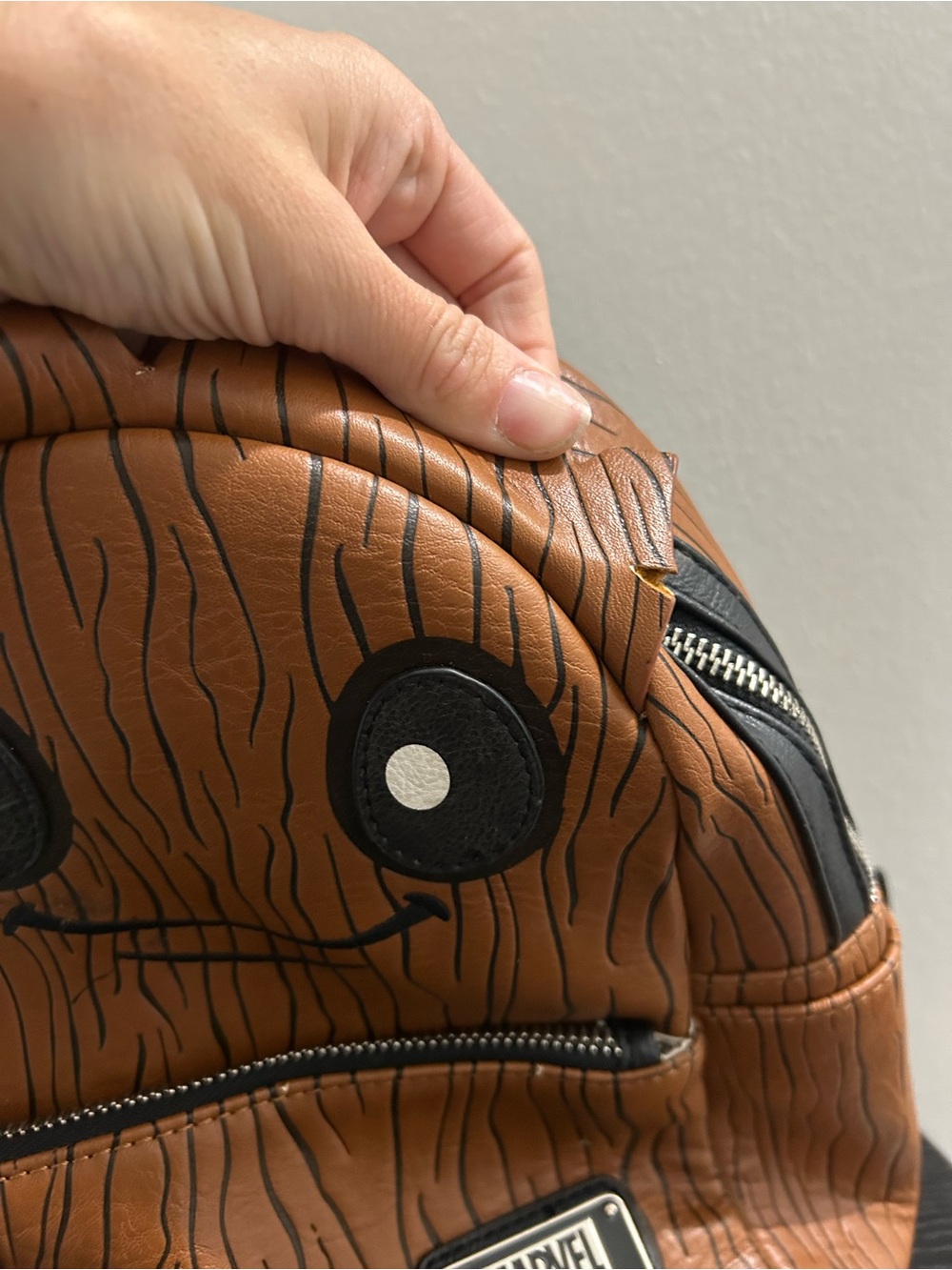 Loungfly Marvel Groot Brown Mini Backpack - Picture 3 of 6